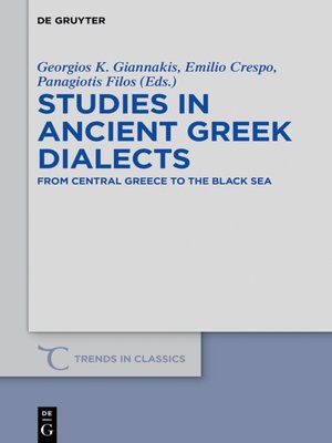 cover image of Studies in Ancient Greek Dialects